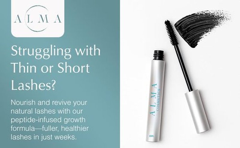 Skiennix Eyelash Growth Mascara - Nourishing, Water-Based, Vegan Formula | Black, Peptide Infused
