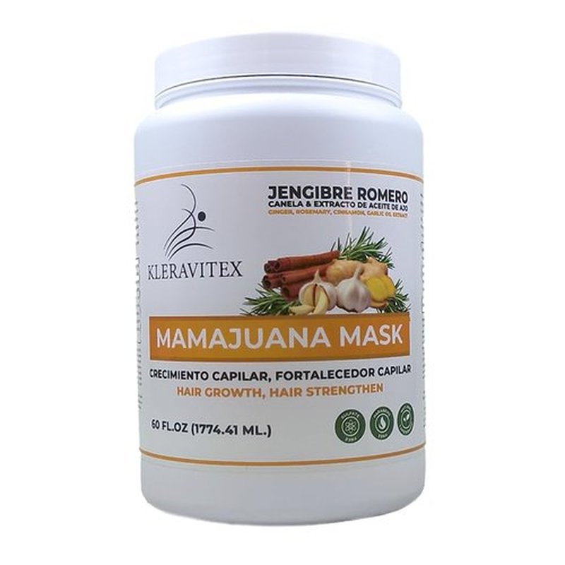 Kleravitex Mamajuana Hair Mask - Deep Nourishing Treatment with Ginger & Rosemary - 60 OZ Paraben & Sulfate Free