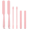 6Pcs Silicone Wax Applicator Set Non Stick Wax Spatulas Eyebrow Wax Stick Waxing Applicator Stir Sticks Hard Wax Scraper For Paint Crafts Salon Home