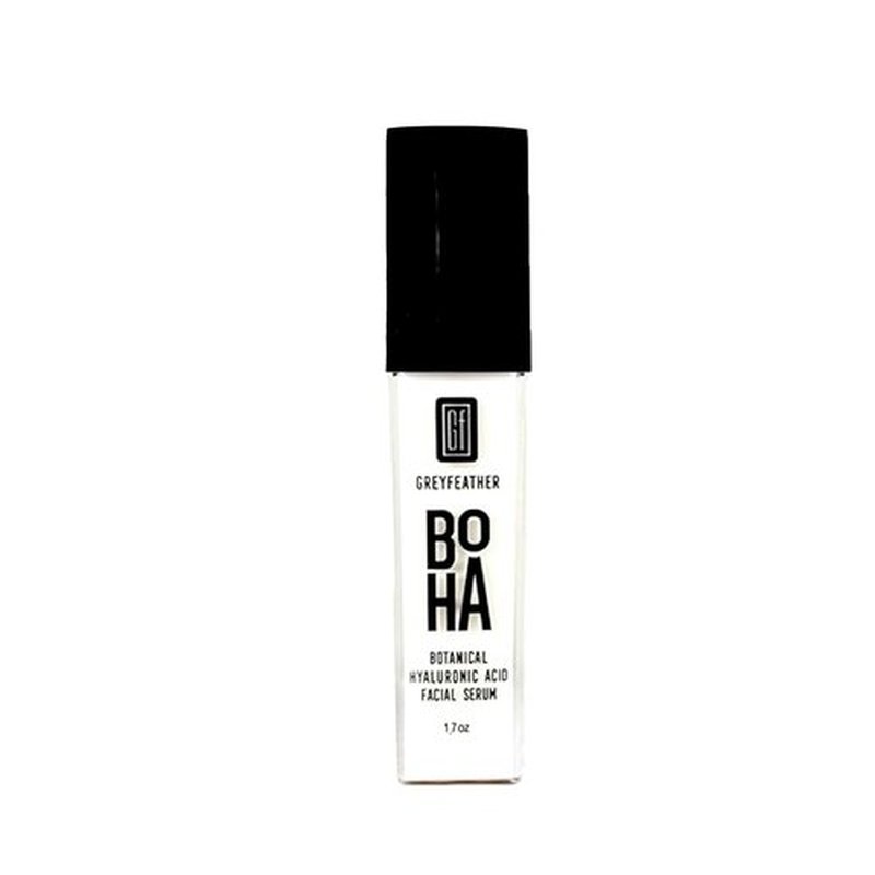 Greyfeather Hyaluronic Acid Serum – Botanical Hydration with Vitamin C & E | Anti-Aging Facial Serum for Fine Lines & Dry Skin – Vegan & Fragrance-Free, 1.7oz