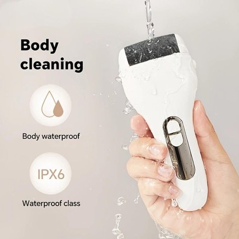 Electric Foot Callus Remover Kit for Women and Men;Rechargeable Electronic Foot File with 3 Heads Waterproof;Professional Feet Care Tools for Dead Skin;Hard Cracked Dry Skin (White)