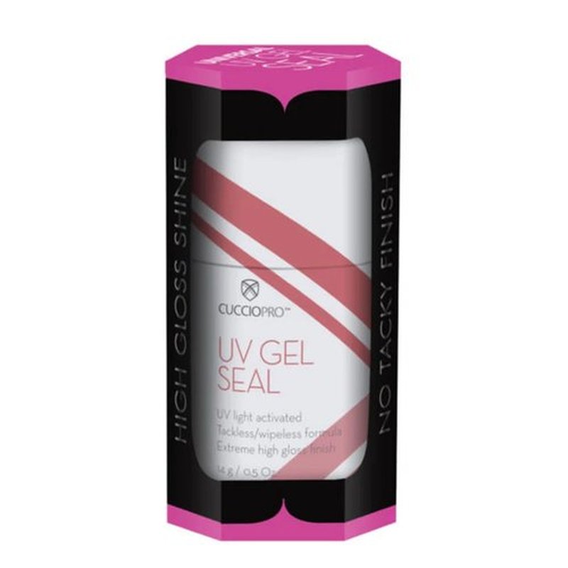 Cuccio Pro Universal UV Gel Seal – High-Gloss, No-Wipe Top Coat for Gel and Acrylic Nails, 0.5 oz