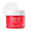 Parnell AHA 9.12% Omija Ceramic Peeling Pads (60 Count) | Gentle Daily Exfoliating Toner Pad with LHA PHA Vitamin C | Smooth Clear Look Korean Skin Care