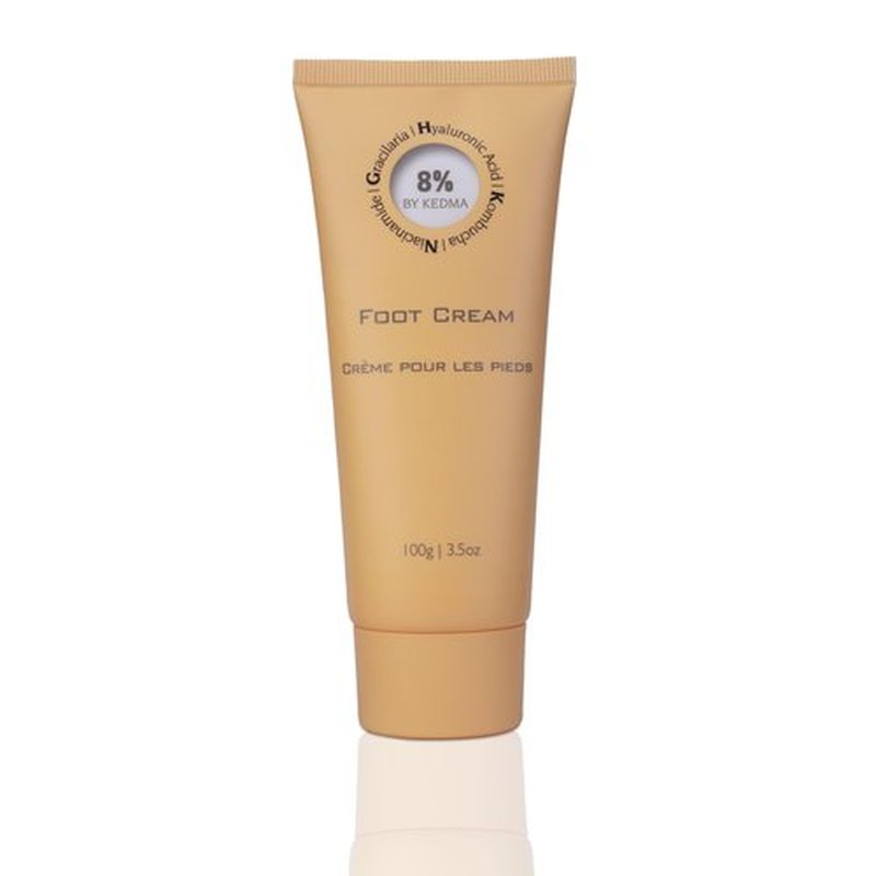 KEDMA 8% - Repairing Foot Cream with Kombucha and Hyaluronic Acid - Moisturising and Nourishing - For All Skin Types - No Parabens, Sulphates - 100 g