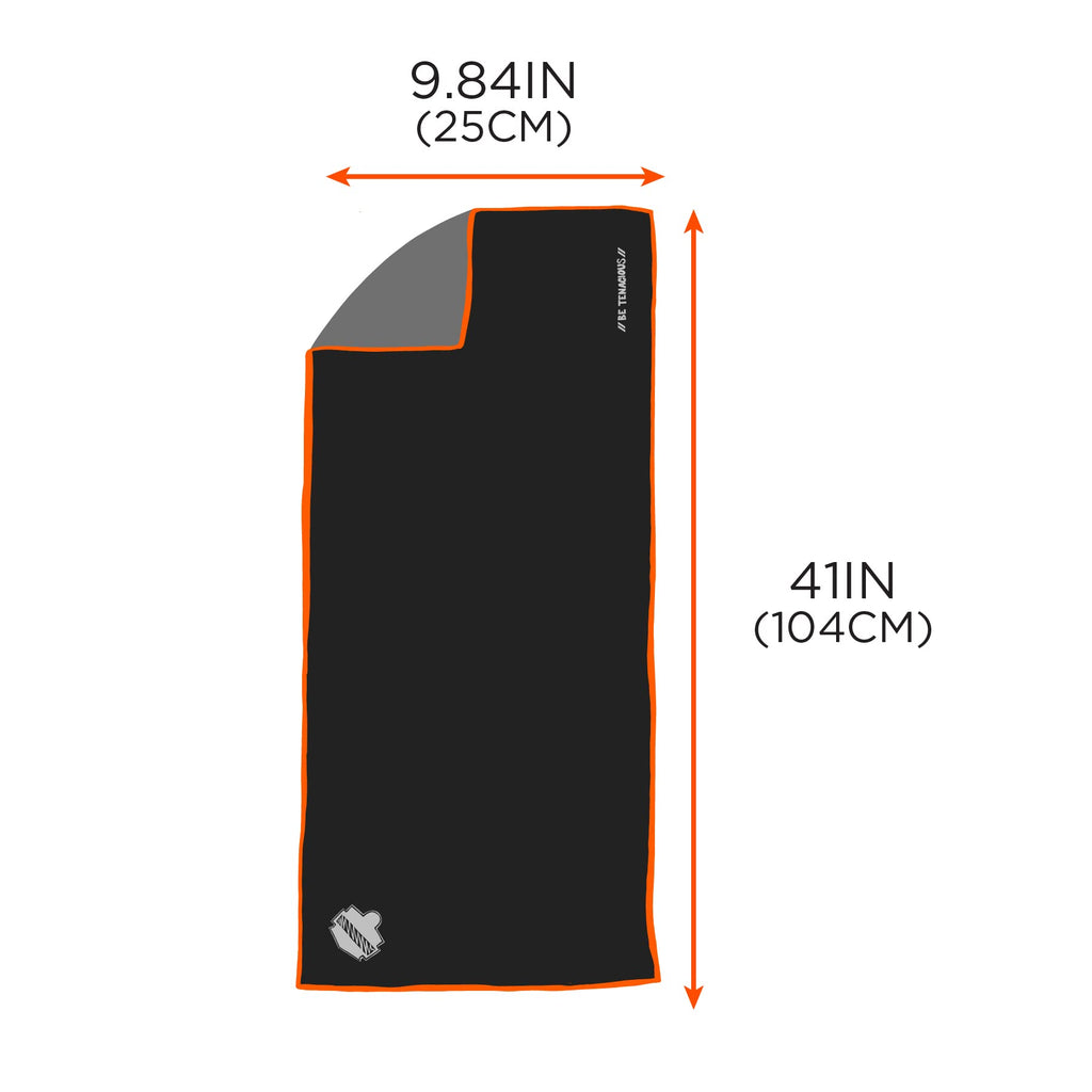 Ergodyne Chill Its 6602MF Cooling Towel, Soft Microfiber Material, UPF 50+,Gray,41" x 9.84"