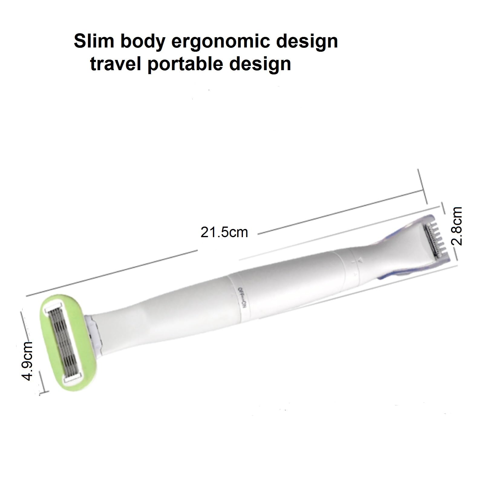 VSTSERIES 2 in 1 Bikini Trimmer for Women,Pubic Hair Clipper for Lady,Female Silk Smooth Shaver Razor,Wet Dry Body Hair Remover, Painless Haircut Epilator for Intimate Area,Underarm,Groin Battery Work