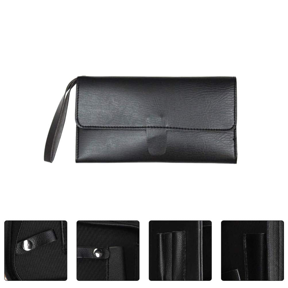 Uonlytech Scissors Holder Pouch Cases Professional Leather Shears Case Leather Barber Salon Scissors Cases for Hair Stylist