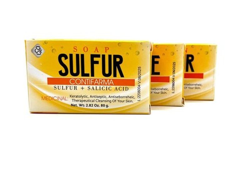 Contifarma AZUFRE + ACIDO SALICILICO, jabon, tratamiento para el acne, sulfur soap, for acne, with salicylic acid, Pack of 1