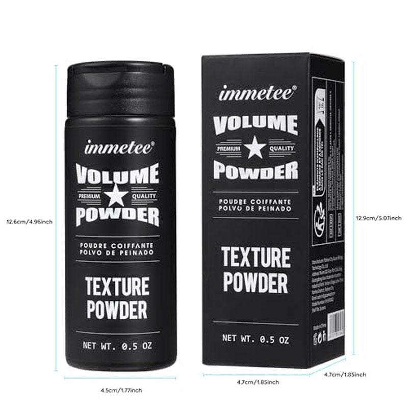 immetee Hair Volume Powder - Texture Styling for Men and Women, Light Control Natural Matte Look, Root Lifting 14g (0.5 oz)