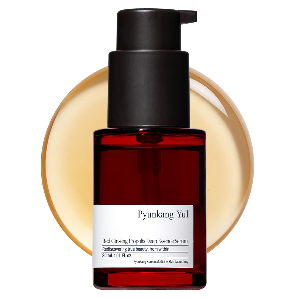Pyunkang Yul PKY Red Ginseng Propolis Deep Essence Serum for Revitalized & Elastic Skin, with Peptides and Ceramide, Korean Skincare (1.01 Fl. oz)