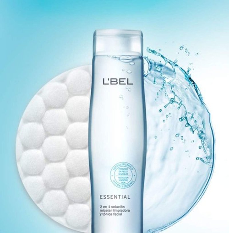 L'Bel Essential Micellar Cleansing Solution & Facial Toner - 3 Fl. Oz. for Refreshing Skin