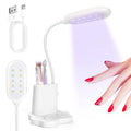 Saviland Goose Neck U V Nail Lamp: Flash Cure LED Nail Lamp 360° Rotatable Hands-Free 2-in-1 Gel Polish Curing Nail Lights with Nail Brush Holder Nail Art Nail Salon Manicure Home DIY