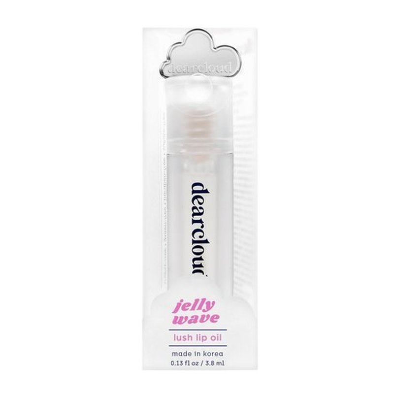 dearcloud Jelly Wave Lush Lip Oil – Clear Lip Gloss and Lip Gloss for Women - Korean skincare essential – Lip Oil for Women with Collagen - Diamond (0.13 oz)