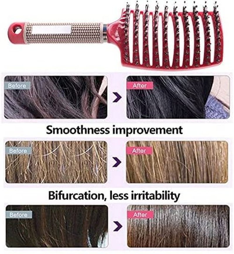 Magical Ultra Detangling Brush for Wet or Dry Hair, Detangler Brush, Fast Drying Styling Massage Hairbrush for Men, Women and Kids (New Gold)