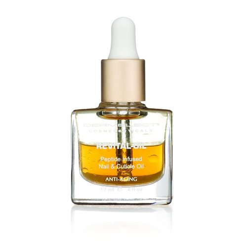Dermelect Revital-oil Nail & Cuticle Treatment- Nourishing Oil for Dry Damaged Cuticles with Protein Peptides Argan Oil Shea Butter, Moisturizes, Soothes, Strengthens Repairs Cuticles & Nails 0.4 oz