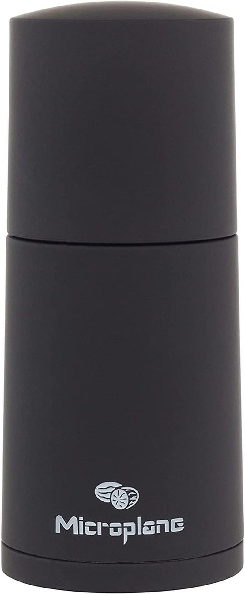 Microplane Spice Mill | Manual Cinnamon Grinder & Nutmeg Grater - Sleek Black Design