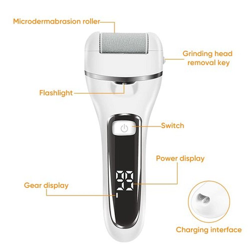 Electric Callus Remover and Foot polisher-Rechargeable-waterproof- Pedicure Set. (Black), 20 Count (Pack of 10)