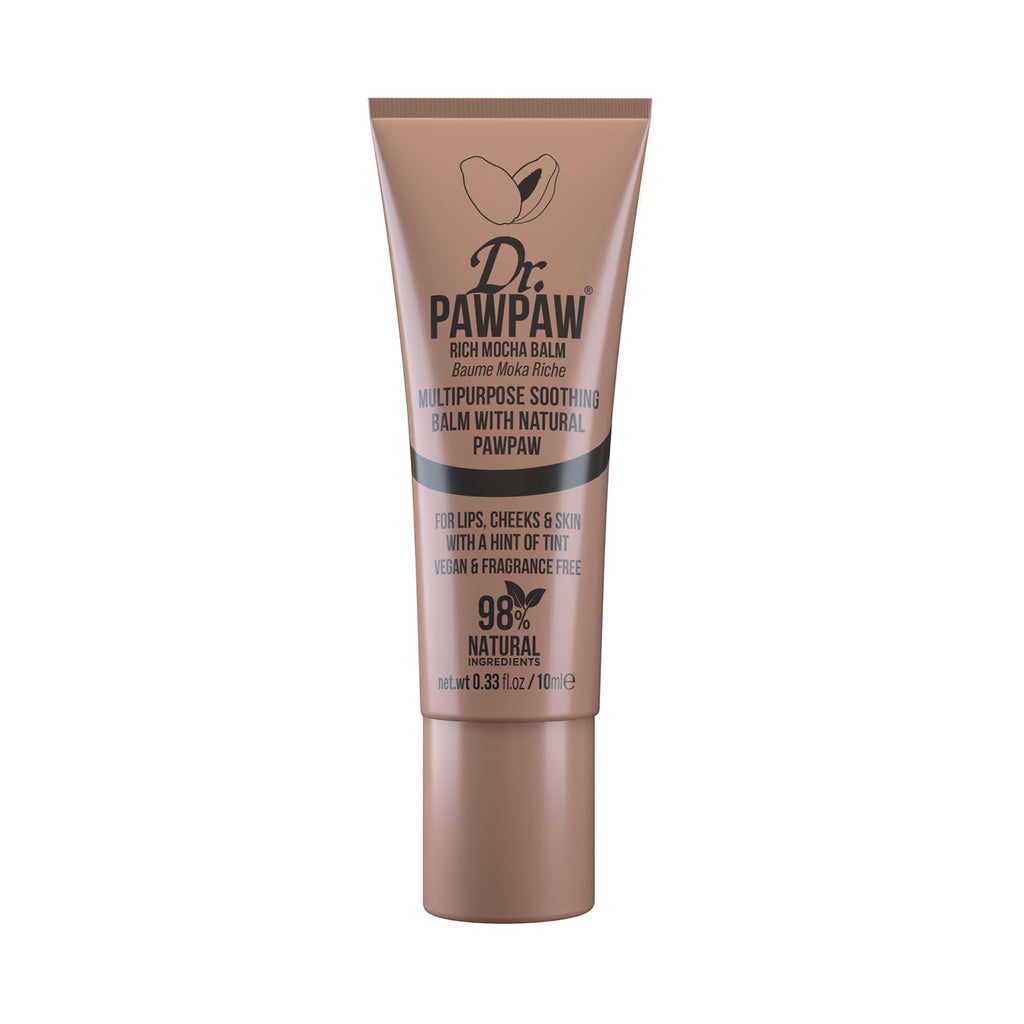 Dr. PawPaw Multipurpose Tinted - Lip Moisturizer with Buildable Color - Natural Tinted Lip Balm - Lip Balm for Sensitive Skin - Rich Mocha - 0.33 oz