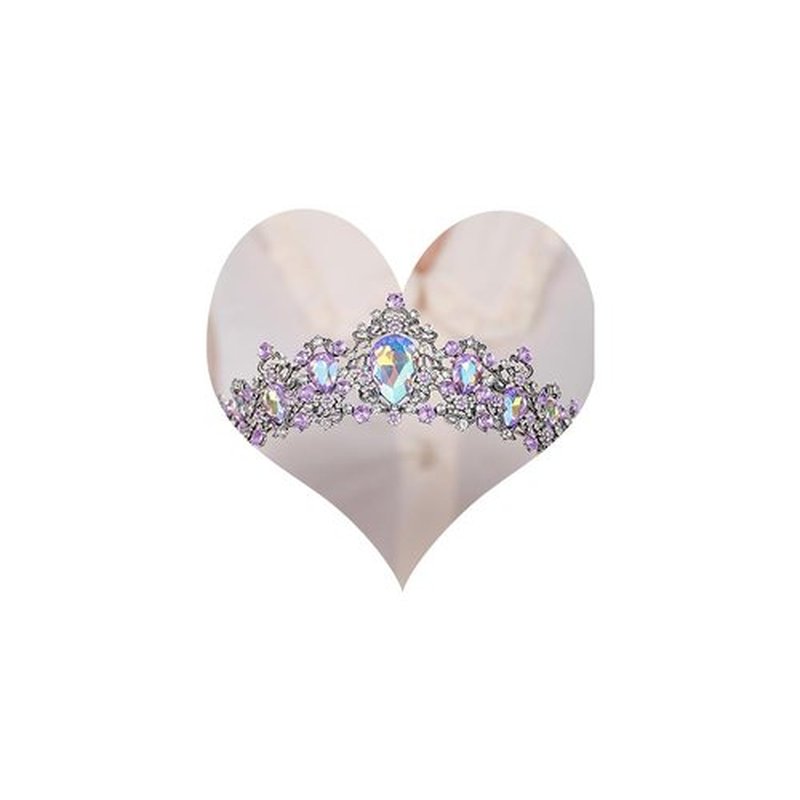 BERYUAN Bridal Baroque Purple Crystal Silver Headpiece Silver Princess Wedding Headband Royal Shiny Colorful Crystal Rhinestone Hair Costume for Women (purple)