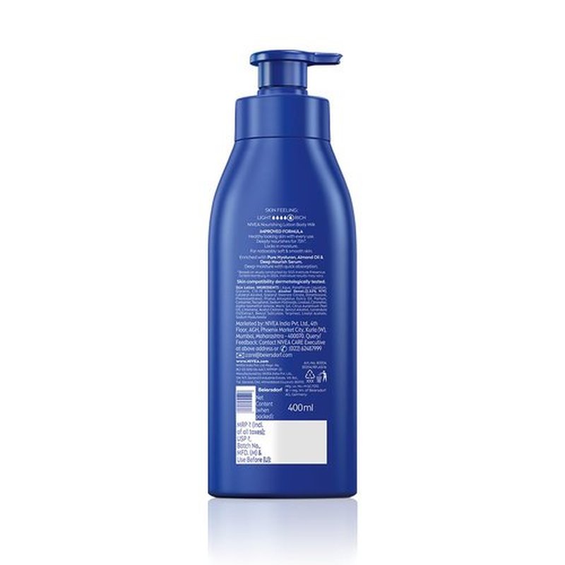 Nivea Nourishing Body Milk Lotion - Rich Moisture for Very Dry Skin | 400ml