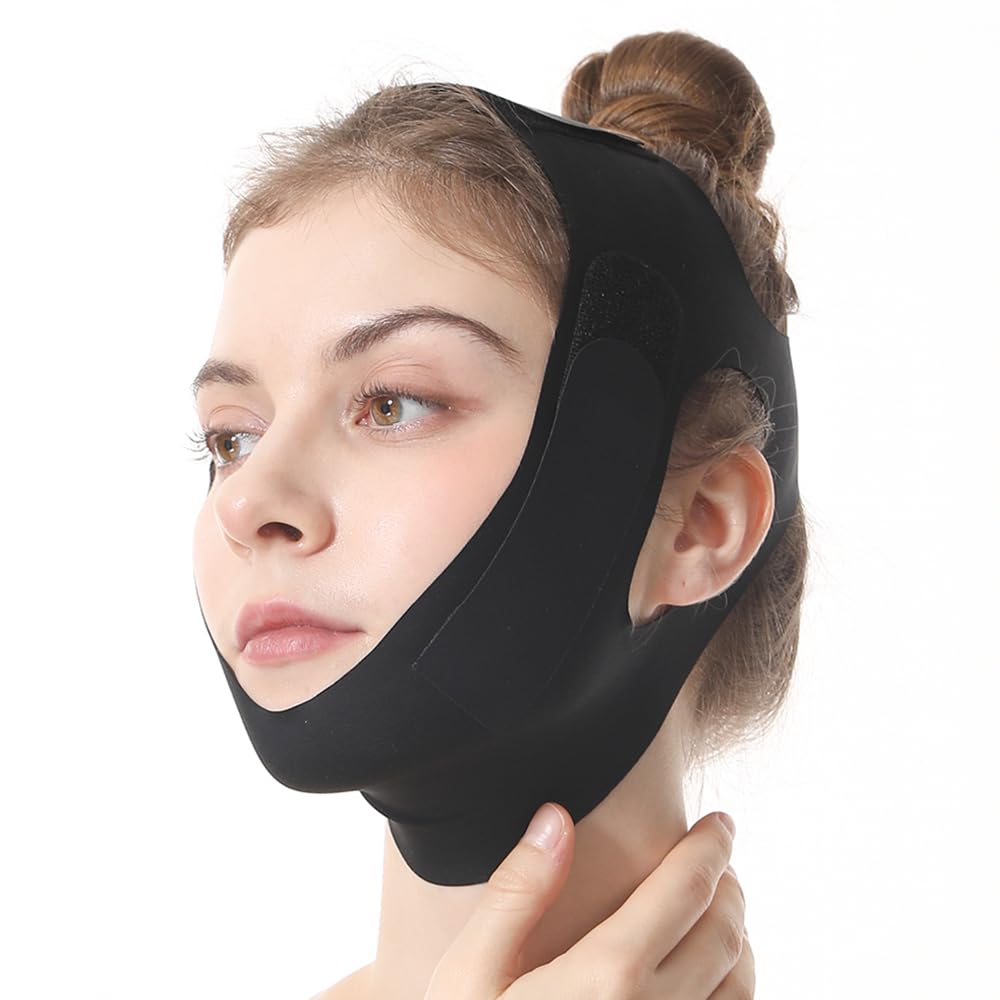 Face Lift Belt, Double Lift Face Lift Band, Comfortable VShaped Bandage Face Outline Lifting Facial Strap