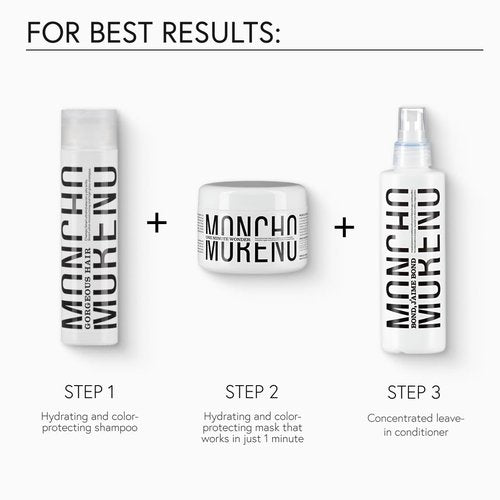 Moncho Moreno One Minute Wonder - Deep Moisturizing Hair Mask for Fine & Dry Hair | 8.45 Fl Oz