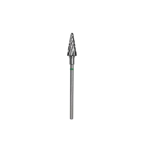 STALEKS PRO Expert Carbide Nail Drill Bit (Cone, Green, 6mm Head / 14mm WP) – Coarse Hardness for Fast Artificial Nail & Skin Material Removal in Hardware Manicure/Pedicure