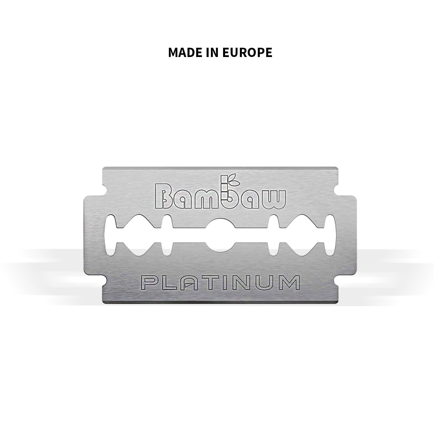 Bambaw Double Edge Safety Razor Blades, 100 Pack, Platinum Swedish Stainless Steel Replacement Razor Blades, Long-Lasting Performance, Smooth & Precise Shave, Up to 2 Years Supply
