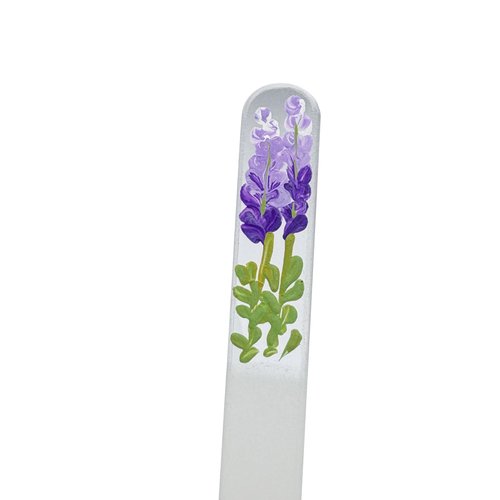 Hand-Painted Lavender Glass Nail File – Crystal Nail File for Natural Nail Care, Gentle & Durable Manicure Tool, Unique Gift for Women & Girls