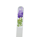 Hand-Painted Lavender Glass Nail File – Crystal Nail File for Natural Nail Care, Gentle & Durable Manicure Tool, Unique Gift for Women & Girls