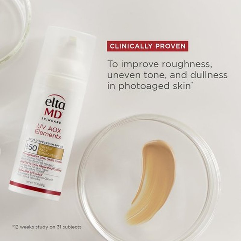 EltaMD Tinted Face Sunscreen - SPF 50 Mineral Formula with Antioxidants for Sensitive Skin | 1.7 oz Pump