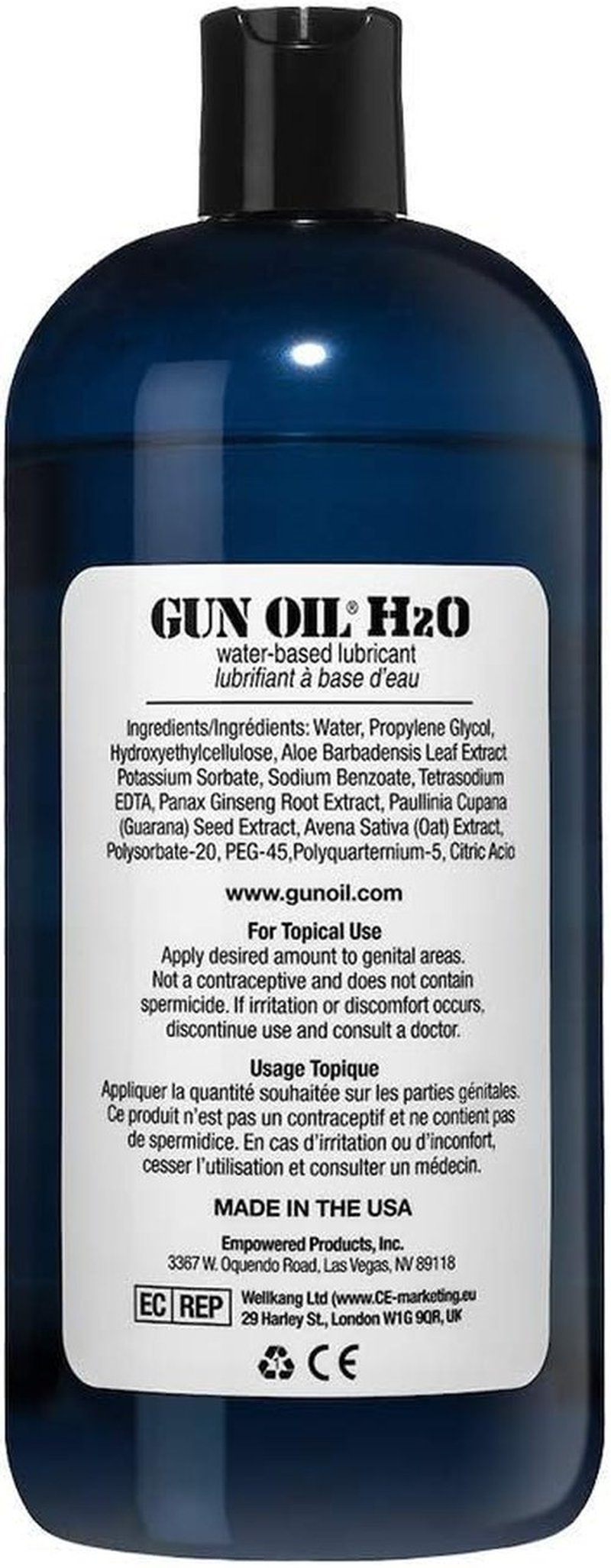 Gun Oil Premium Water-Based Lubricant - 32 Ounce, Long-Lasting, Condom Compatible, Hypoallergenic