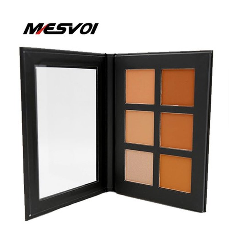 Skiennix Contour Powder Kit - 6 Color Foundation Palette for Dramatic Highlighting & Sculpting (Deep)