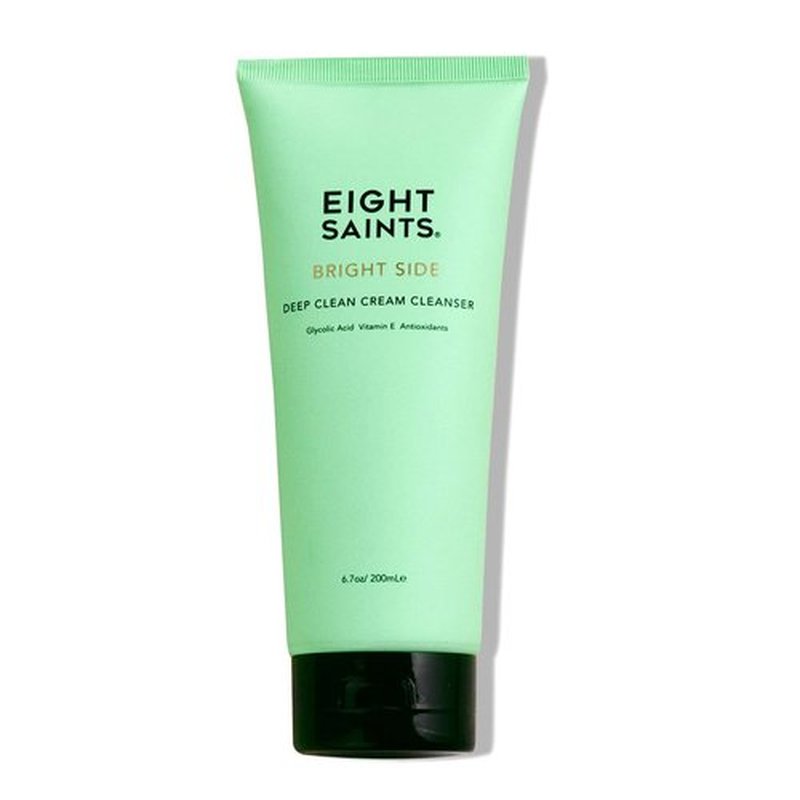 Eight Saints Bright Side Cream Facial Cleanser - Moisturizing Daily Face Wash, Natural & Organic, 6.7oz
