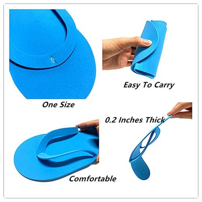 Khakho Eva Disposable Anti-Slip Pedicure Slippers,Disposable Flip Flops,Foam Slippers,Spa Slippers for Salon Nail Foot Spa