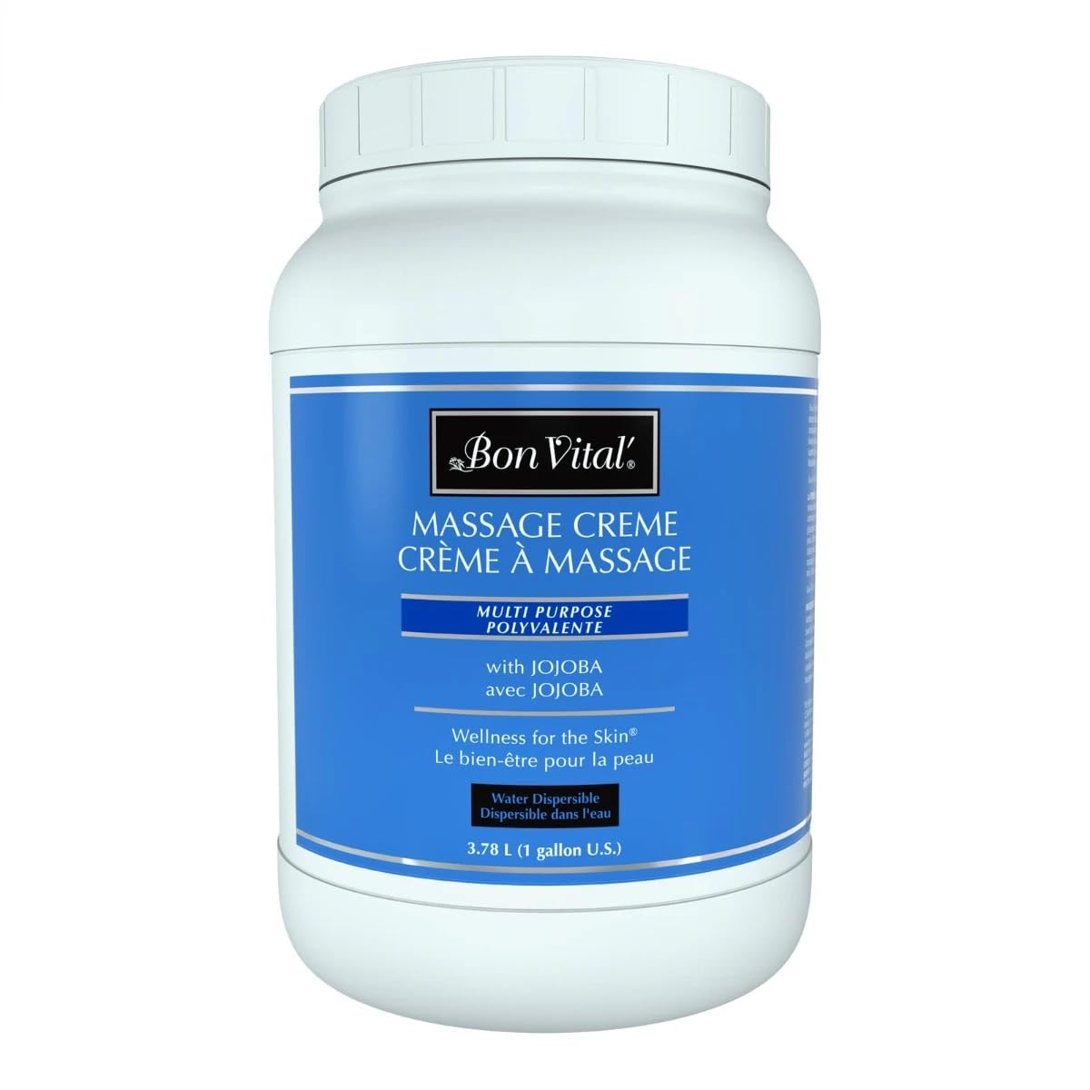 Bon Vital' Multi-Purpose Massage Creme, Professional Massage Cream with Aloe Vera to Relax Sore Muscles, Increase Circulation & Repair Dry Skin, Full Body Moisturizer Cream, 1 Gal, Label may Vary
