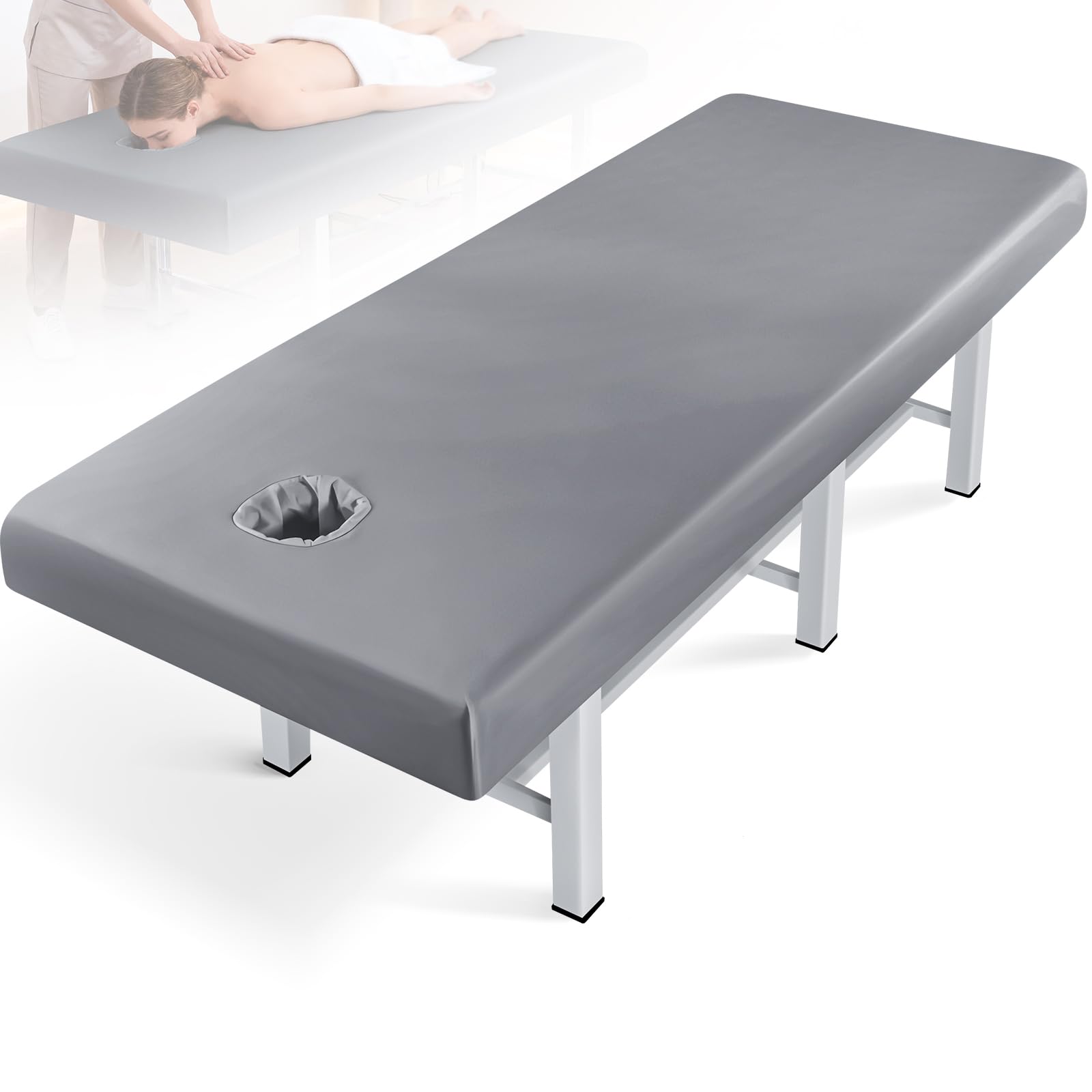 LXIANGN Waterproof Massage Sheets Bed Table Cover, Grey, 75 x 31.5"