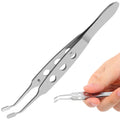 iplusmile Meibomian Gland Expressor Forceps Stainless Steel Eyelid Compressor Tweezers for Mild Gland Expression Dry Eye Care Smooth Edge Non-Slip Grip 4.13 in