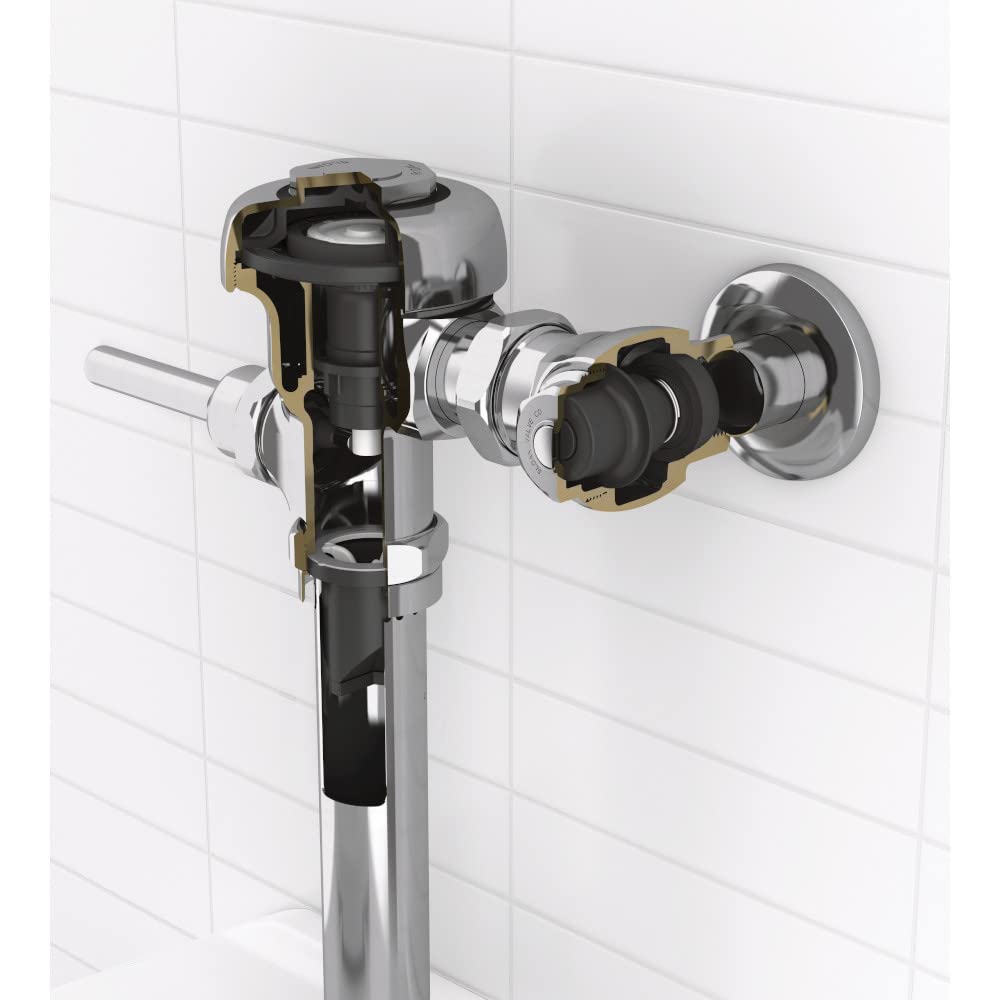 Sloan Regal 111 Exposed Manual Water Closet Flushometer, 1.28 GPF Manual Flush Valve - Single Flush, Fixture Connection Top Spud, Diaphragm Valve, Polished Chrome Finish, 3080050