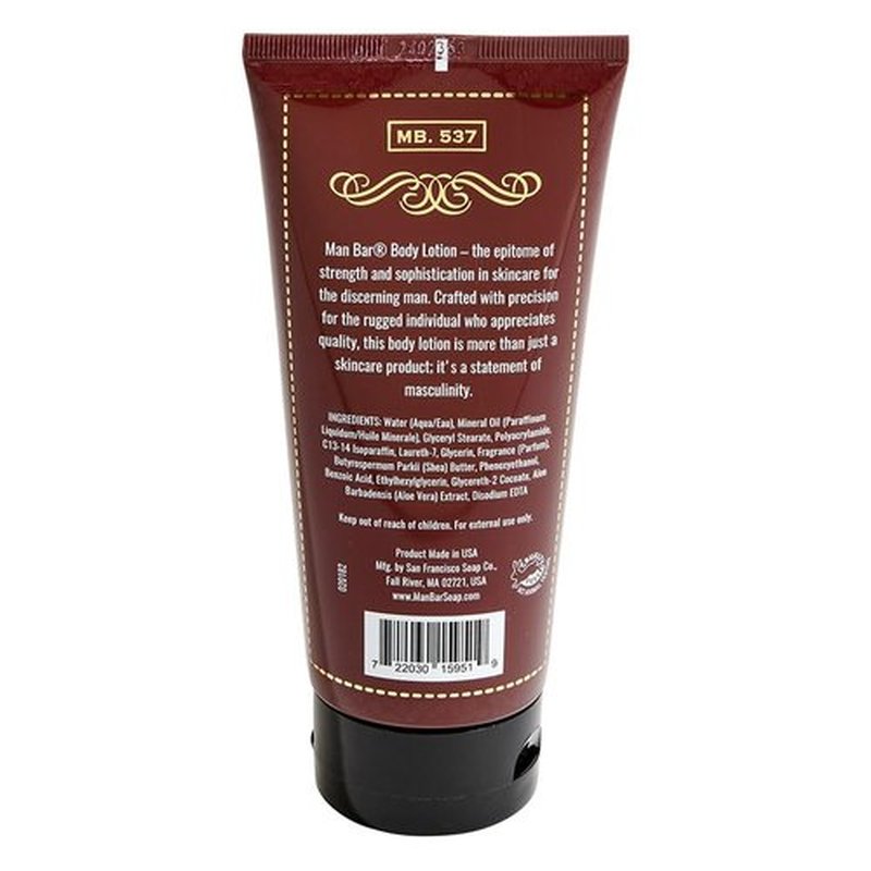 San Francisco Soap Company Man Bar Body Lotion - Exotic Musk & Sandalwood (6 Oz) | Long Lasting | Created With the Man in Mind |