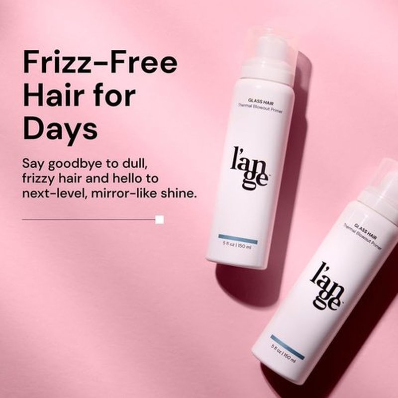 L'ANGE HAIR Glass Hair Heat Protectant Spray - Anti-Frizz Blow Dry Mist | Lightweight Thermal Protection | 5 fl oz, 2-Pack