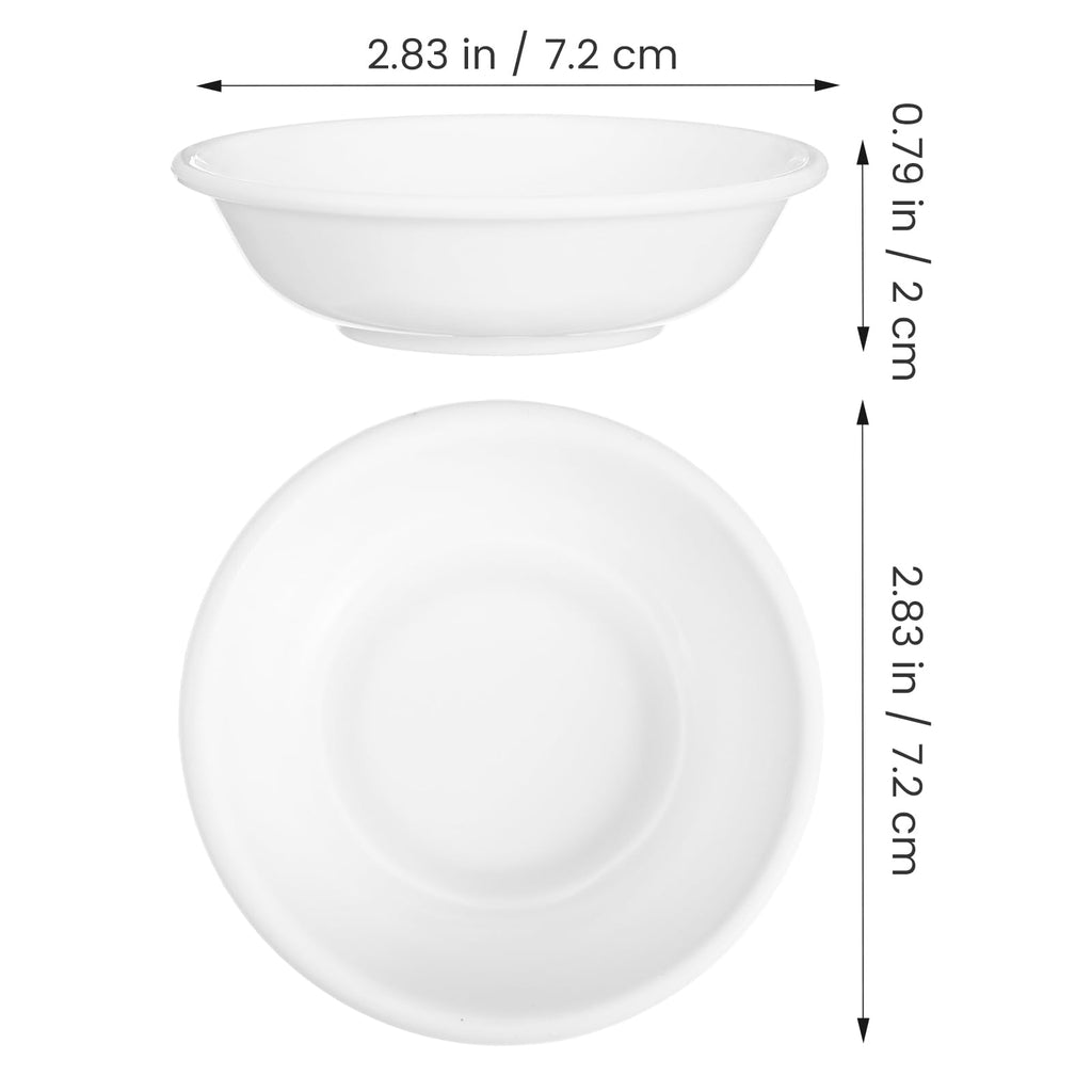 Angoily 20Pcs Unbreakable Dipping Sauce Bowls 2 Oz Plastic Round Soy Sauce Dish Appetizers Ramekin Set White Small Serving Bowls Condiment Side Dishes for Restaurant BBQ Party Dinner, Charcuterie
