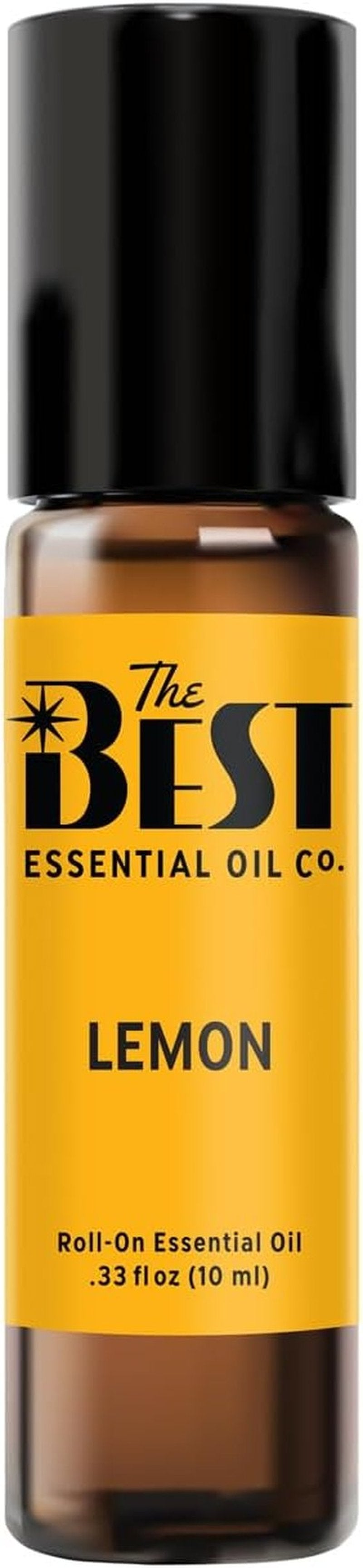 Skiennix Lemon Essential Oil Roll-On - Premium Grade Pre-Diluted in Coconut Oil - 10 ml (.33 fl oz)