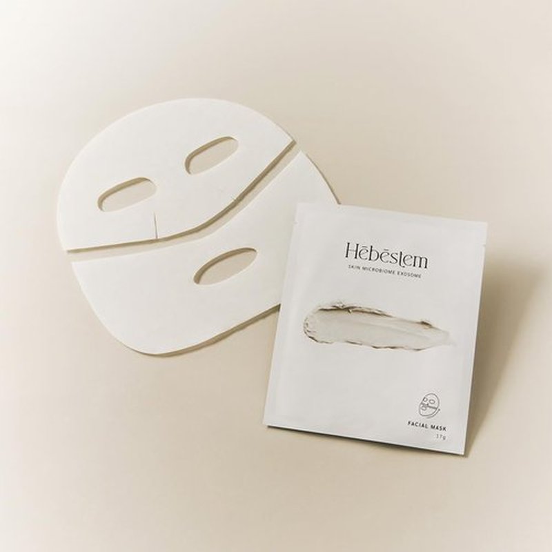 Hebestem Cream Wrapping Sheet Mask, Hydrating Face Mask, Probiotic Exosome Mask Sheet, Non-Sticky Sheet, Moisturizing, Quick Soothing, Korean Skin Care | 0.59 oz x 5 Sheets