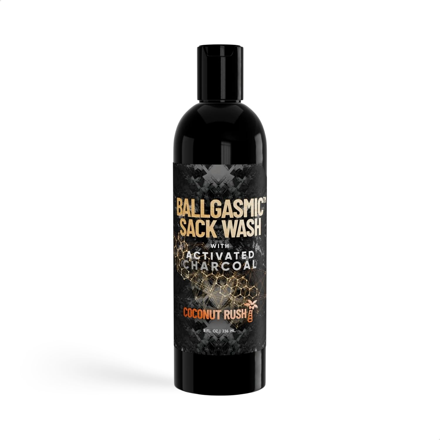 Derm Dude BallGasmic Ball Wash for Men – Anti-Chafing Body Wash with Activated Charcoal for Private Parts | Groin Cleanser & Odor Control Shower Gel – Coconut Rush Scent, 8oz