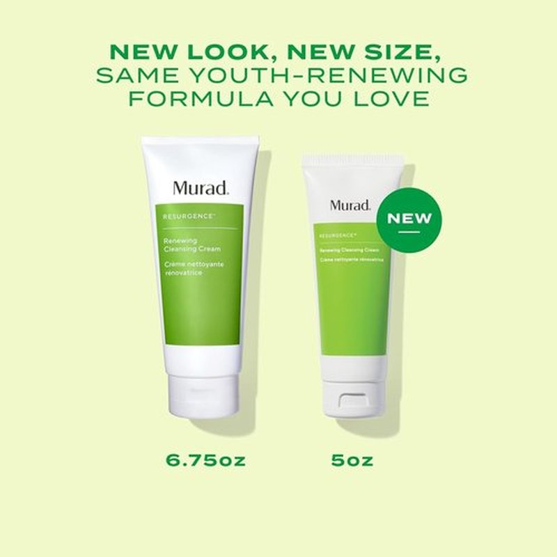 Murad Renewing Cleansing Cream - Anti-Aging, Cleansing Cream Face Wash - Lactic Acid and Antioxidant Vitamin-E Face Cleanser for Tightening, 5 Fl Oz