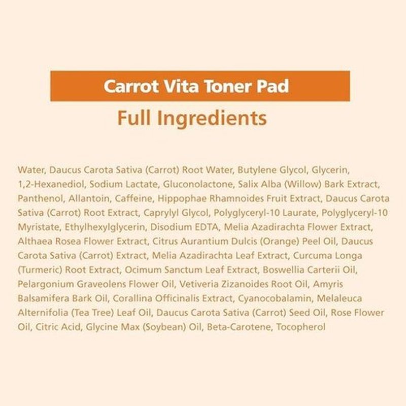 BRING GREEN Carrot Toner Pads - Vitamin & Retinol Formula for Even Skin Tone | 60 Count