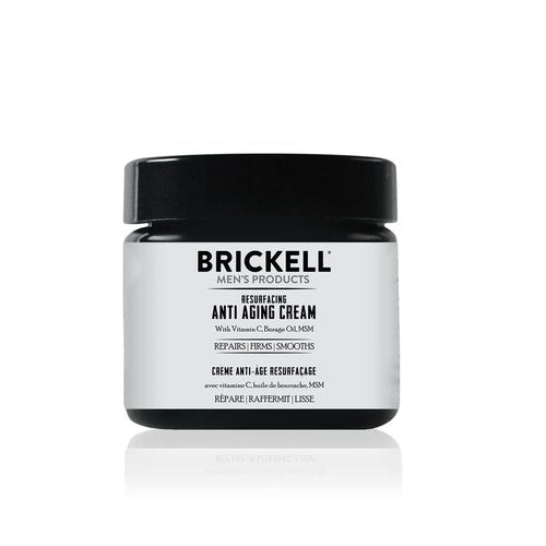 Brickell Men's Products Resurfacing Anti-Aging Face Cream - Natural Vitamin C Moisturizer, 2 Oz