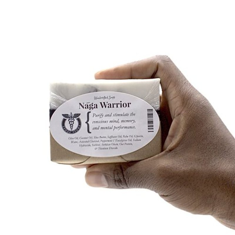 Naga Warrior Bar Soap - Activated Charcoal & Essential Oils for Deep Cleansing - 5.4 oz