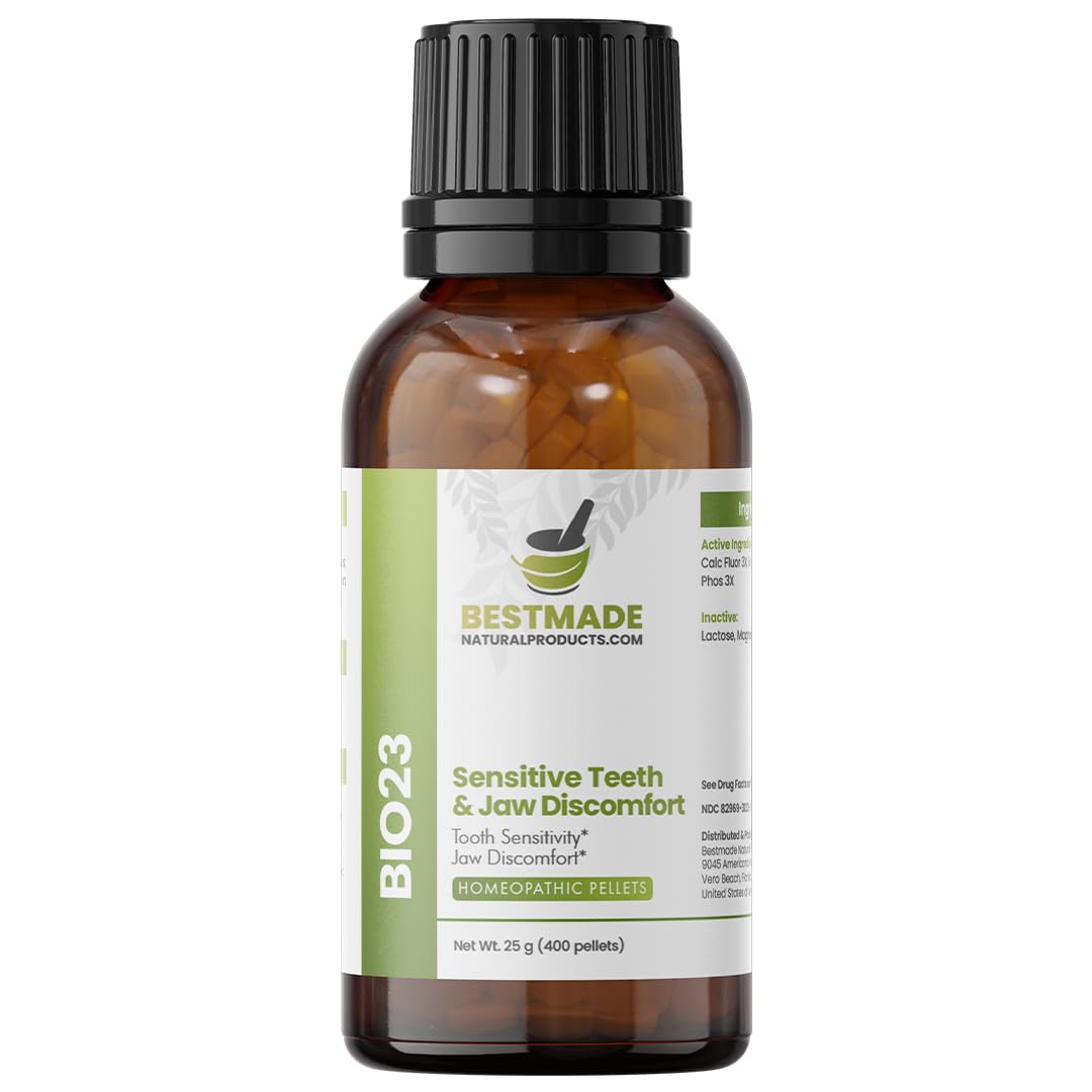 Bestmade Natural Products Toothache & Nerve Support in Jaw BIO23 - Relief for Tooth Sensitivity and Oral Discomfort, 350 Pellets